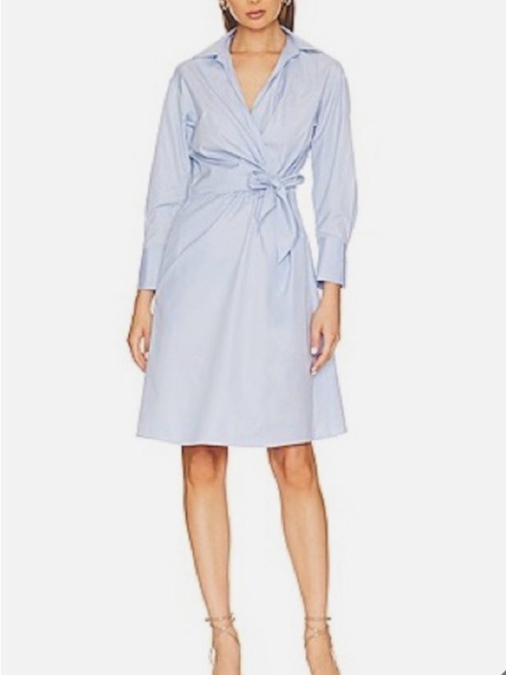VINCE Wrap cotton-poplin shirt dress